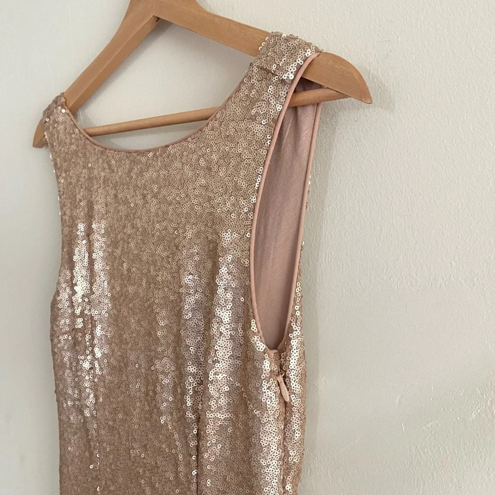 Lulus Slink and Wink Matte Rose Gold Sequin Maxi Dress - S - Picture 14 of 16